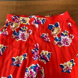 Red Floral Pants. MAKE AN OFFER!! NEED TO CLEAR OUT CLOSET!